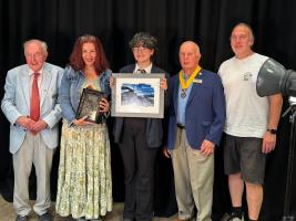 Jolee Groce receiving her National Award for Young Photographer 2024-25